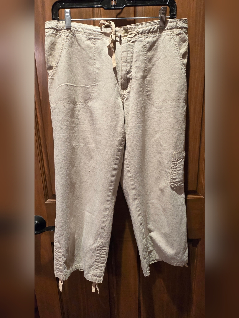 Columbia Beige Drawstring Cargo Capris